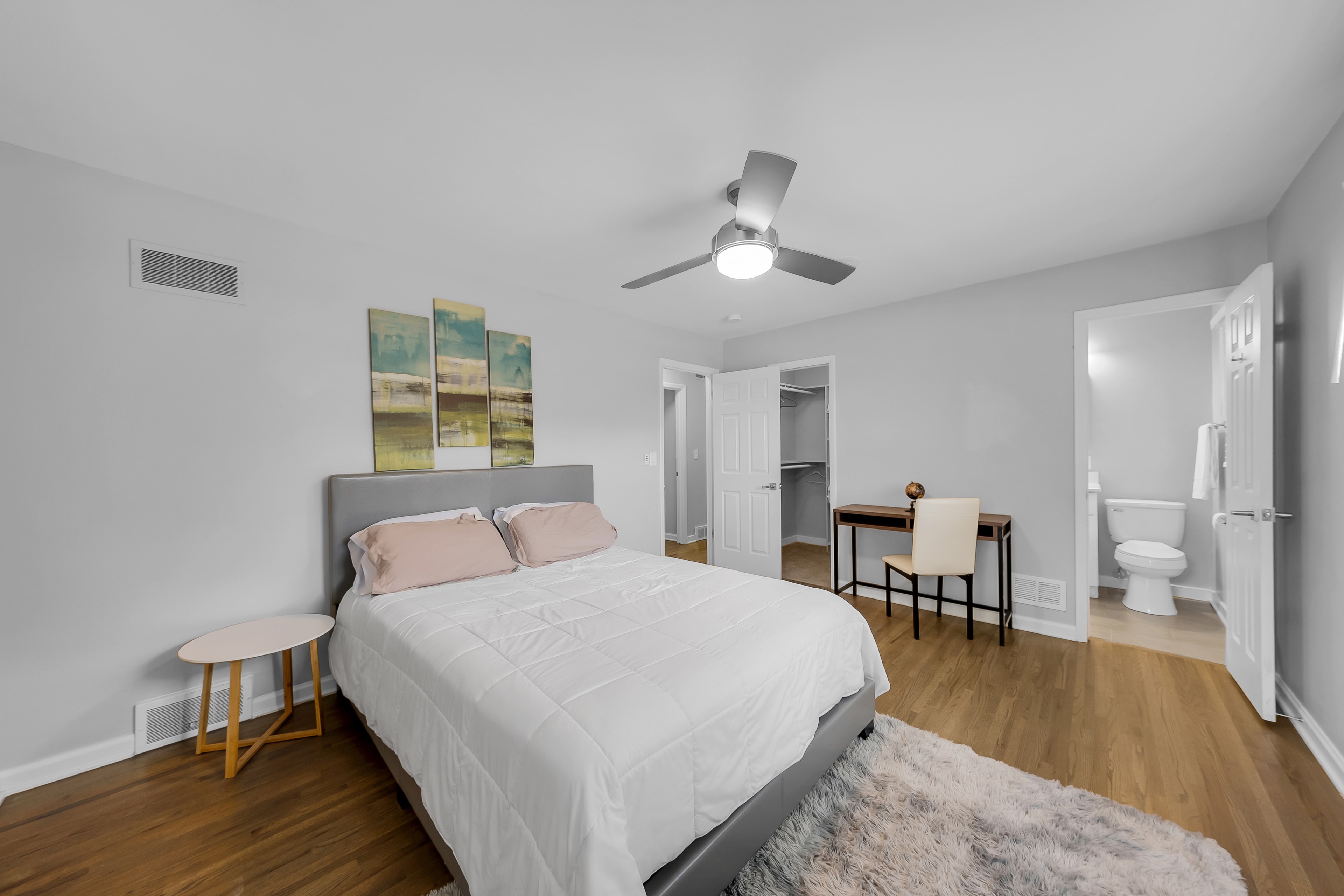 RCVRY HOUSE master bedroom with walk-in closet and en suite bathroom