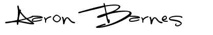 Aaron Barnes signature