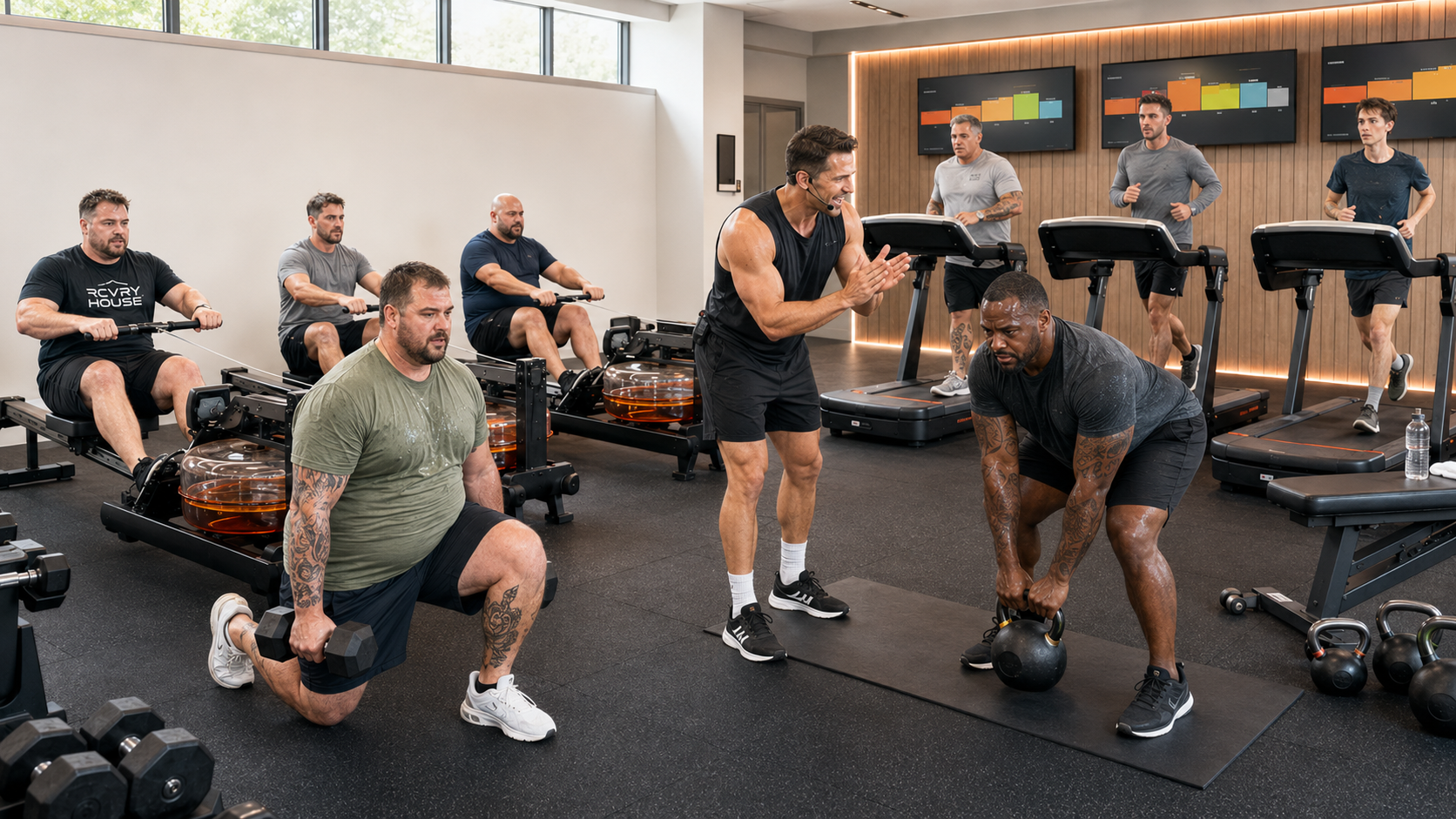 Group fitness class at RCVRY HOUSE